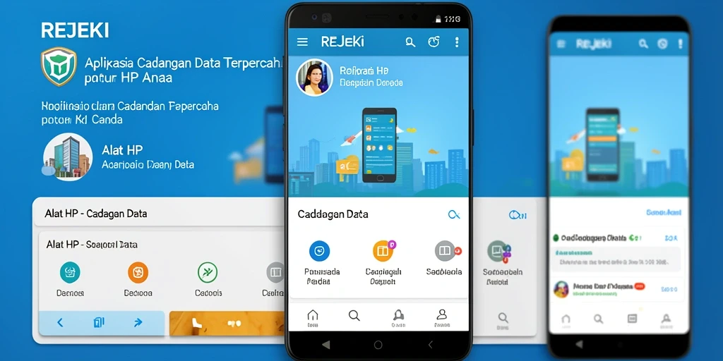Antarmuka REJEKI yang menarik dan fungsional untuk cadangan data.